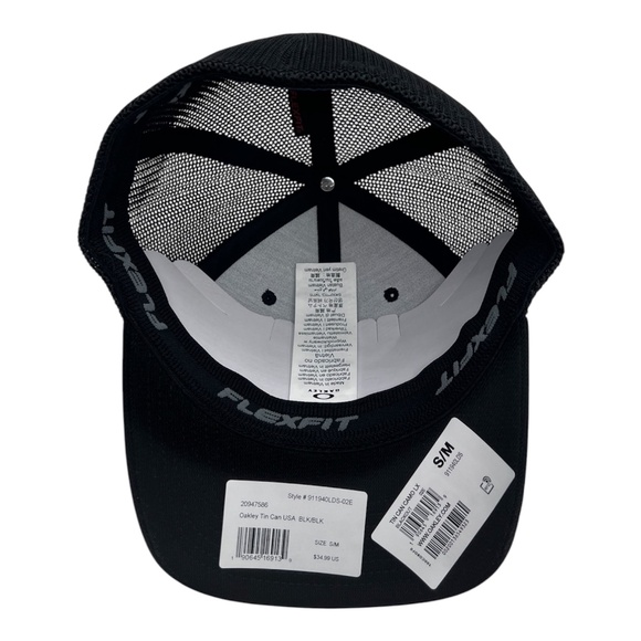 Oakley Tin Can Camo Blackout USA Flex-Fit Hat/Cap Size S/M - Picture 6 of 8
